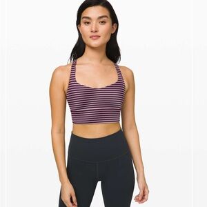 Lululemon Athletica Striped Plum Sports Bra